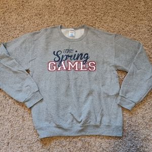 Jerzees Nublend Grey Women's "The Spring Games" Crew Neck Sweater
